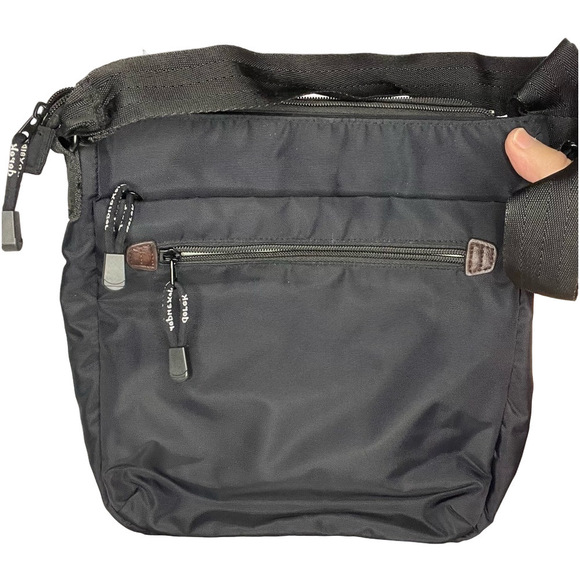 Derek Alexander Crossbody, 11” X 11”, Water resistant Nylon Travel Bag, zippers - Picture 4 of 8